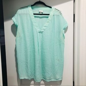 Ava & Viv Target, teal blouse 2X